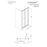 Crosswater Bi-Fold Shower Door Crosswater Clear 6 Bifold Shower Door 760mm in Silver