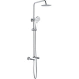 Aquarius Bathrooms Exposed Shower Set Chrome Aquarius Exposed Thermostatic Bar Shower Overhead and Handheld Shower