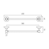 Vado Towel Rails and Rings Booth & Co. Axbridge 450mm Towel Rail