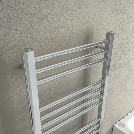 Eastbrook Ladder Rail Eastbrook Wendover Straight Vertical Heated Towel Rail in Polished Stainless Steel