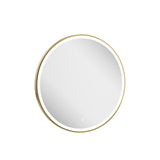 Crosswater Illuminated Mirror 700mm / Brushed Brass Crosswater Infinity Round Framed LED Illuminated Mirror