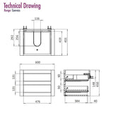 Crosswater Wall Mounted Vanity Unit Crosswater Canvass Vanity Unit with White Carrara Marble Effect Worktop