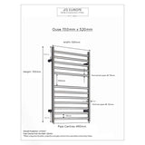 JIS Ladder Rail JIS Sussex Ouse Vertical Stainless Steel Heated Towel Rail