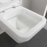 Villeroy & Boch Wall Hung Toilet Villeroy & Boch Architectura Square Wall Hung Rimless DirectFlush Toilet with Soft Close Seat