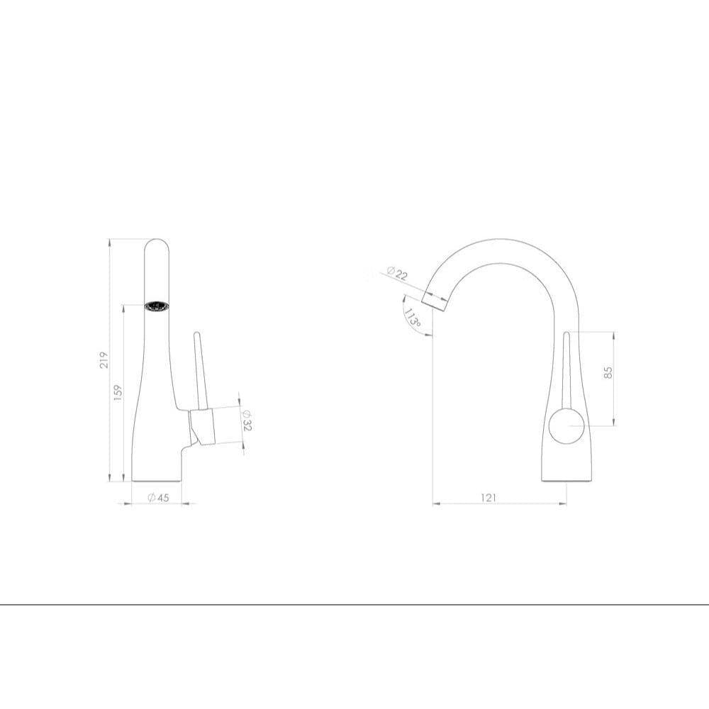 Saneux Mono Basin Tap Saneux Eden Basin Mixer Tap