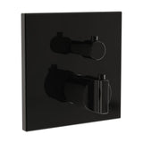 VitrA Concealed Shower Valve Gloss Black VitrA Suit Thermostatic 2-Way Bath and Shower Mixer Control Plate