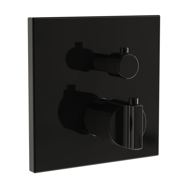 VitrA Concealed Shower Valve Gloss Black VitrA Suit Thermostatic 2-Way Bath and Shower Mixer Control Plate