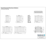 Eastbrook Panel Radiator Eastbrook Peretti Straight Horizontal Aluminum Radiator in Polished Aluminum