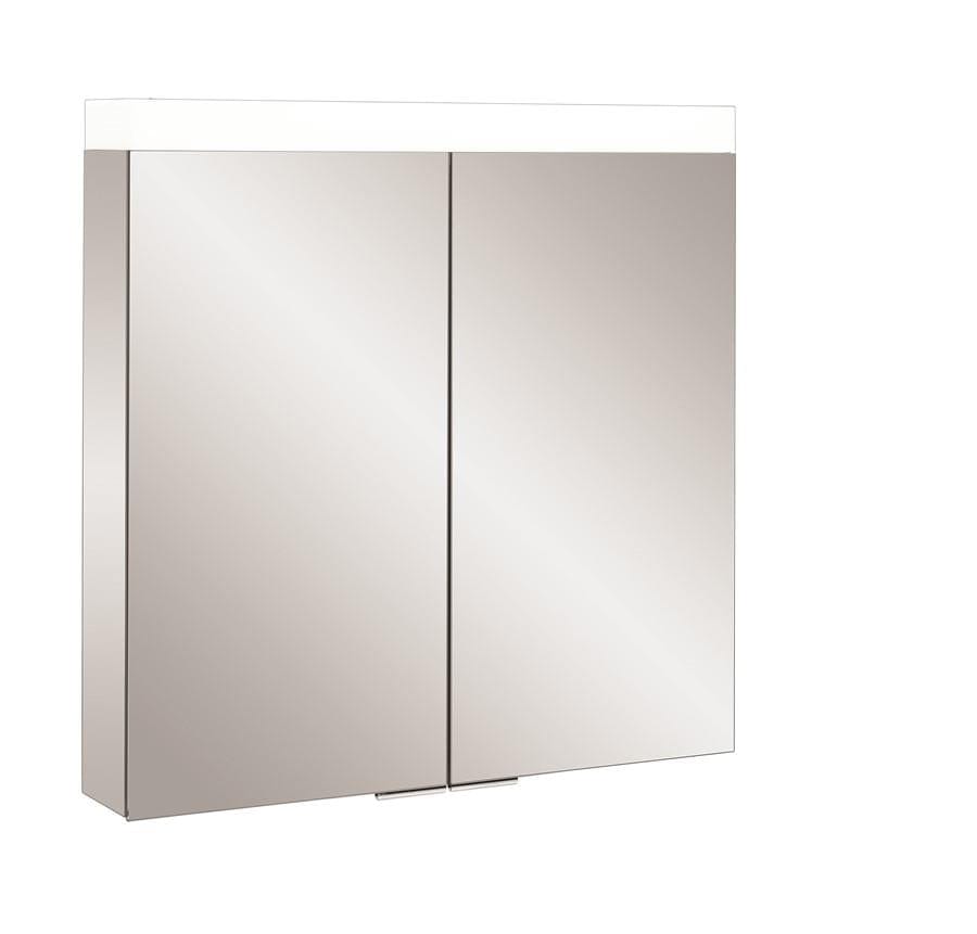 Crosswater Mirrored Cabinet Crosswater Image 700mm Illuminated Mirrored Double Door Cabinet