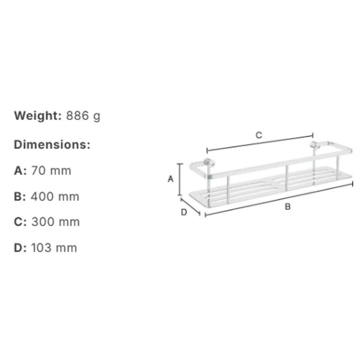 Smedbo Basket Smedbo Sideline Large Design Shower Basket