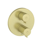 Roca Concealed Shower Set Roca T-500 Round Thermostatic Concealed Shower Valve with with Shower Handset and Slide Rail Set