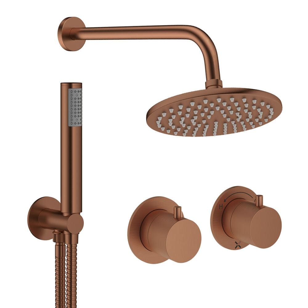 UK Bathroom Store Concealed Shower Set Crosswater Module Shower Set 1 with Fixed Head and Pencil Handset