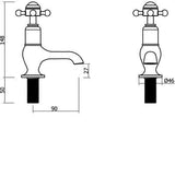 Crosswater Cloakroom Taps Crosswater Belgravia Cloakroom Basin Mixer Tap in Nickel
