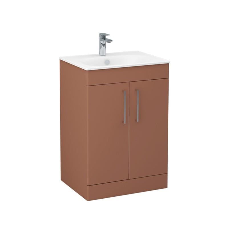 Imex Floor Standing Vanity Unit Imex Croma Floor Standing Double Door 600mm Vanity Unit with 1 Tap Hole Basin