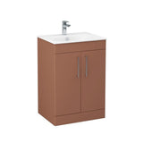 Imex Floor Standing Vanity Unit Imex Croma Floor Standing Double Door 600mm Vanity Unit with 1 Tap Hole Basin