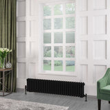 Eastbrook Rivassa Traditional 3 Column Radiator in Matt Black