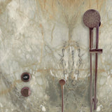 TED Shower Riser Rail TED Round Riser Rail Shower Kit with Handset and Wall Outlet