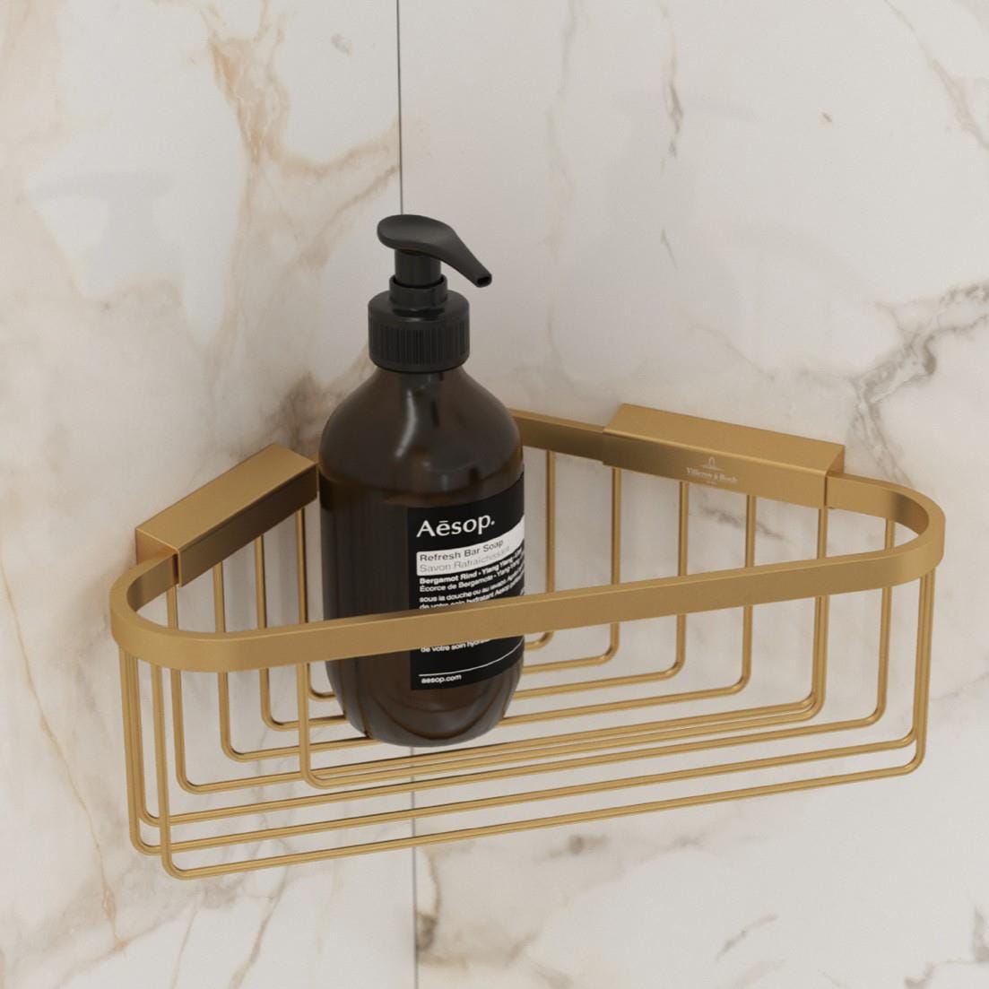 Villeroy & Boch Basket Brushed Gold Villeroy & Boch Elements - Tender Corner Wire Shower Basket