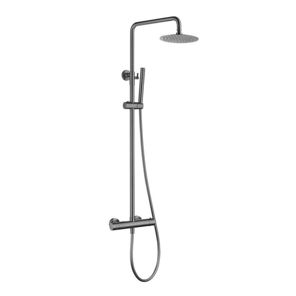 Aquarius Bathrooms Exposed Shower Set Aquarius RF-Series Complete Shower Brassware Pack with Basin Mixer, Bath Mixer & Exposed Shower