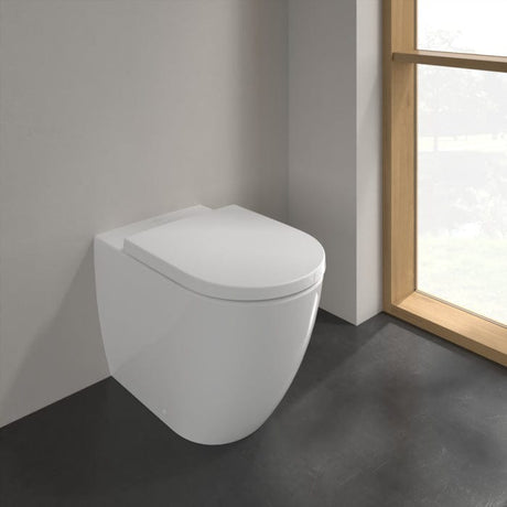 Villeroy & Boch Back to Wall Toilet Villeroy & Boch Subway 3.0 Rimless Back to Wall Toilet with Soft Close Seat