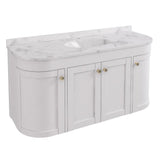 Eastbrook Wall Mounted Vanity Unit Matt White / White Polymarble Eastbrook Hardwick Traditional 1200mm Wall Hung Vanity Unit with Single Basin