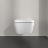Villeroy & Boch Wall Hung Toilet Villeroy & Boch Skyla Square Wall Hung Rimless Toilet with Twist Flush and Soft Close Seat