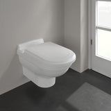 Villeroy & Boch Wall Hung Toilet White Duroplast - Soft Close Villeroy & Boch Hommage Traditional Wall Hung Toilet with Seat