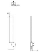 Crosswater Bathroom Lighting Crosswater Tranquil Pillar Light in Brushed Bronze