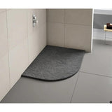 Merlyn Offset Quadrant Shower Tray Graphite Slate Black / 1200 x 900 Left Hand Merlyn Truestone Offset Quadrant Shower Tray