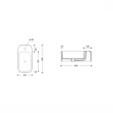 Crosswater Cloakroom Basin Crosswater Popolo Mini Wall Hung Cloakroom Basin Right Hand in White Gloss