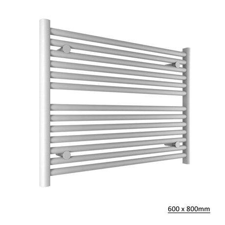 Tissino Ladder Rails 600 x 800 / Central Heating Tissino Hugo2 Designer Towel Radiator in Mount Blanc