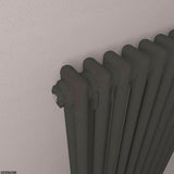 Eastbrook Column Radiator Eastbrook Rivassa Traditional 2 Column Radiator in Matt Black