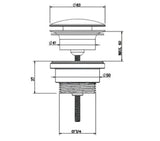 Crosswater Basin Waste Crosswater Universal Click Clack Basin Waste