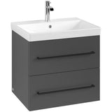 Villeroy & Boch Wall Mounted Vanity Unit Villeroy & Boch Avento Wall Hung Vanity Unit 580mm Two Drawers with Basin