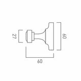Vado Robe Hook Booth & Co. Axbridge Robe Hook