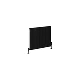Eastbrook Panel Radiator Eastbrook Rosano Straight Horizontal Aluminium Radiator  in Matt Black