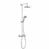 Crosswater Crosswater Fusion Exposed Shower Valve with Fixed Shower Head & Three Mode Handset in Chrome