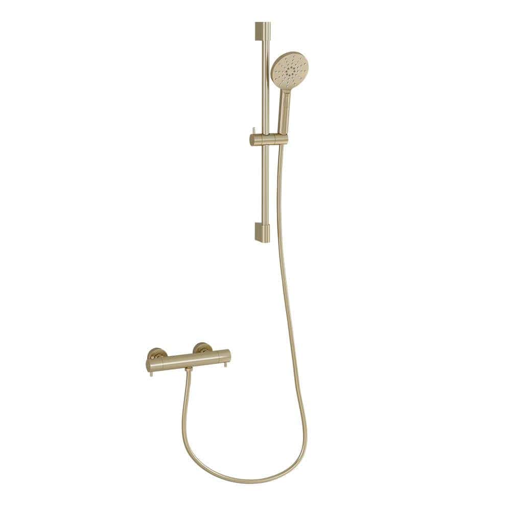 Imex Exposed Shower Set Imex Ravine Cool Touch, Easy Fix, Thermostatic Exposed Shower Valve with Slide Rail, Hose And Multifunction Handset