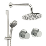 UK Bathroom Store Concealed Shower Set Crosswater Module Shower Set 2 with Riser Rail Kit and Overhead Shower