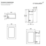 Crosswater Cloakroom Vanity Unit Crosswater Alo Single Door Wall Mounted 400mm Cloakroom Vanity Unit with Basin