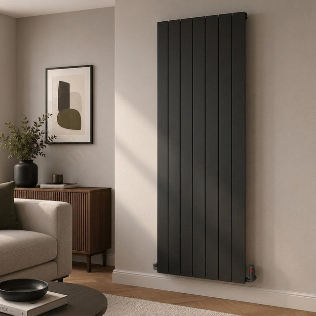 Aquarius Bathrooms Panel Radiator 1800 x660mm / Black Aquarius Maxx Vertical Panel Radiator