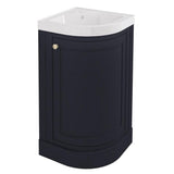 Eastbrook Floor Standing Vanity Unit Eastbrook Hardwick Traditional 430mm Corner Vanity Unit with Basin in Matt Anthracite