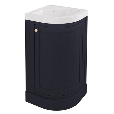 Eastbrook Floor Standing Vanity Unit Eastbrook Hardwick Traditional 430mm Corner Vanity Unit with Basin in Matt Anthracite