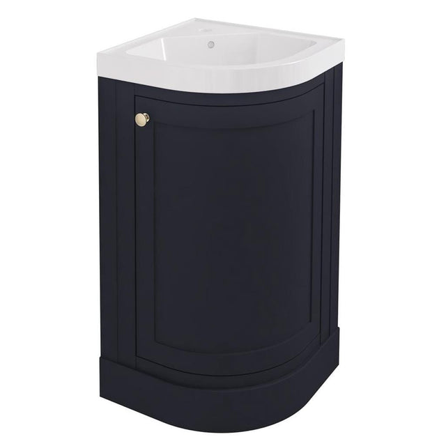 Eastbrook Floor Standing Vanity Unit Eastbrook Hardwick Traditional 430mm Corner Vanity Unit with Basin in Matt Anthracite