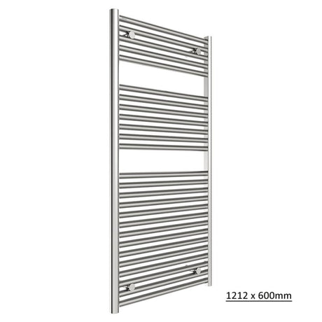 Tissino Ladder Rails 1212 x 600 / Central Heating Tissino Hugo2 Designer Towel Radiator in Chrome