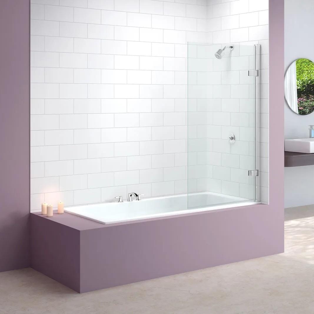 Merlyn Bath Screen Merlyn 8mm Hinged Square Bath Screen