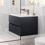 Villeroy & Boch Wall Mounted Vanity Unit Satin Grey Villeroy & Boch Arto Wall Mounted 600mm Two Drawer Vanity Unit with Basin