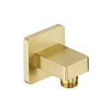 JTP Shower Brackets and Outlets Brushed Brass JTP HIX Square Water Outlet