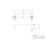 Vileroy & Boch Towel Rails and Rings Villeroy & Boch Elements Striking Towel Bar 345mm