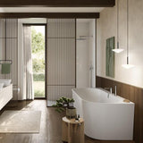 Villeroy & Boch Back To Wall Freestanding Bath Villeroy & Boch Oberon 2.0 Quaryl Back to Wall Double Ended Bath, 1800 x 800mm